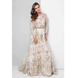 Anthropologie x BHLDN Terani Couture Marvel Embellished Dress Sz 18 $968